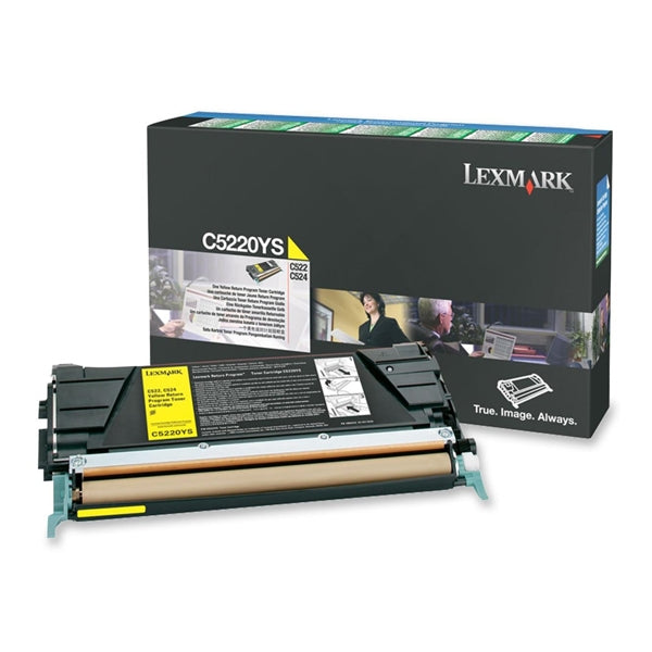 LEXMARK C522/524/530 YELLOW TONER (3K) (C5220YS) (LEXC5220YS)