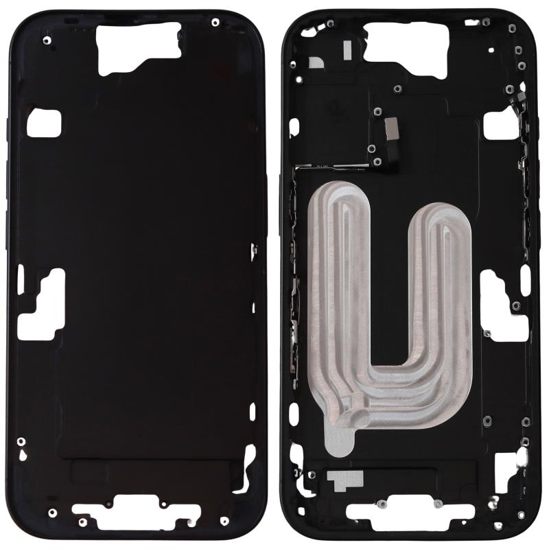 Μεσαίο Πλαίσιο Apple iPhone 16 5G με Πλήκτρο Κάμερας Μαύρο (OEM)
