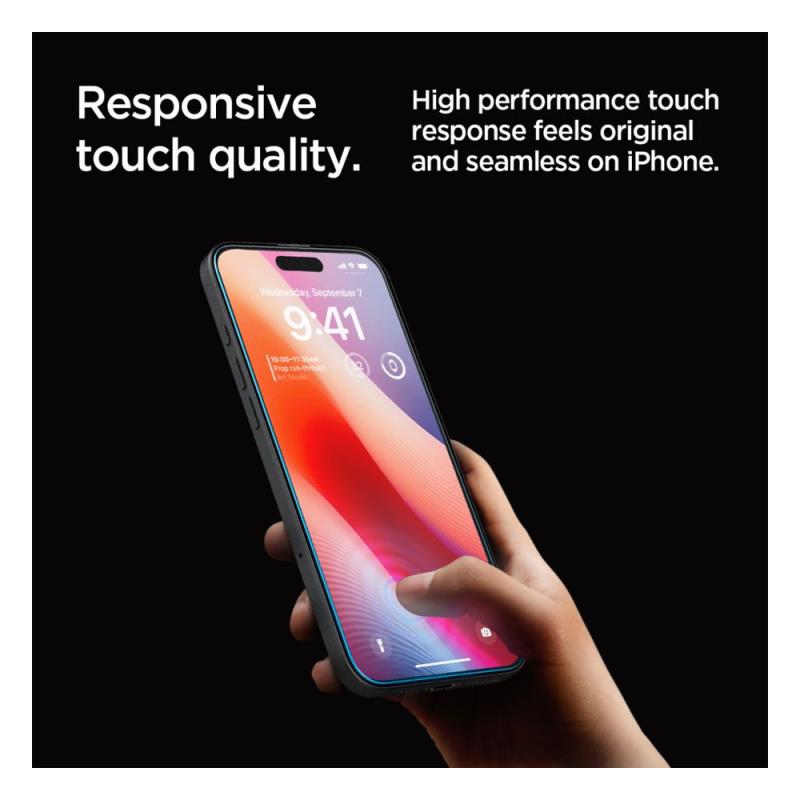 Tempered Glass Full Face Spigen Glas.tR EZ-FIT Apple iPhone 16 Pro Max/ 17 Pro Max Διάφανο (2 τεμ.)