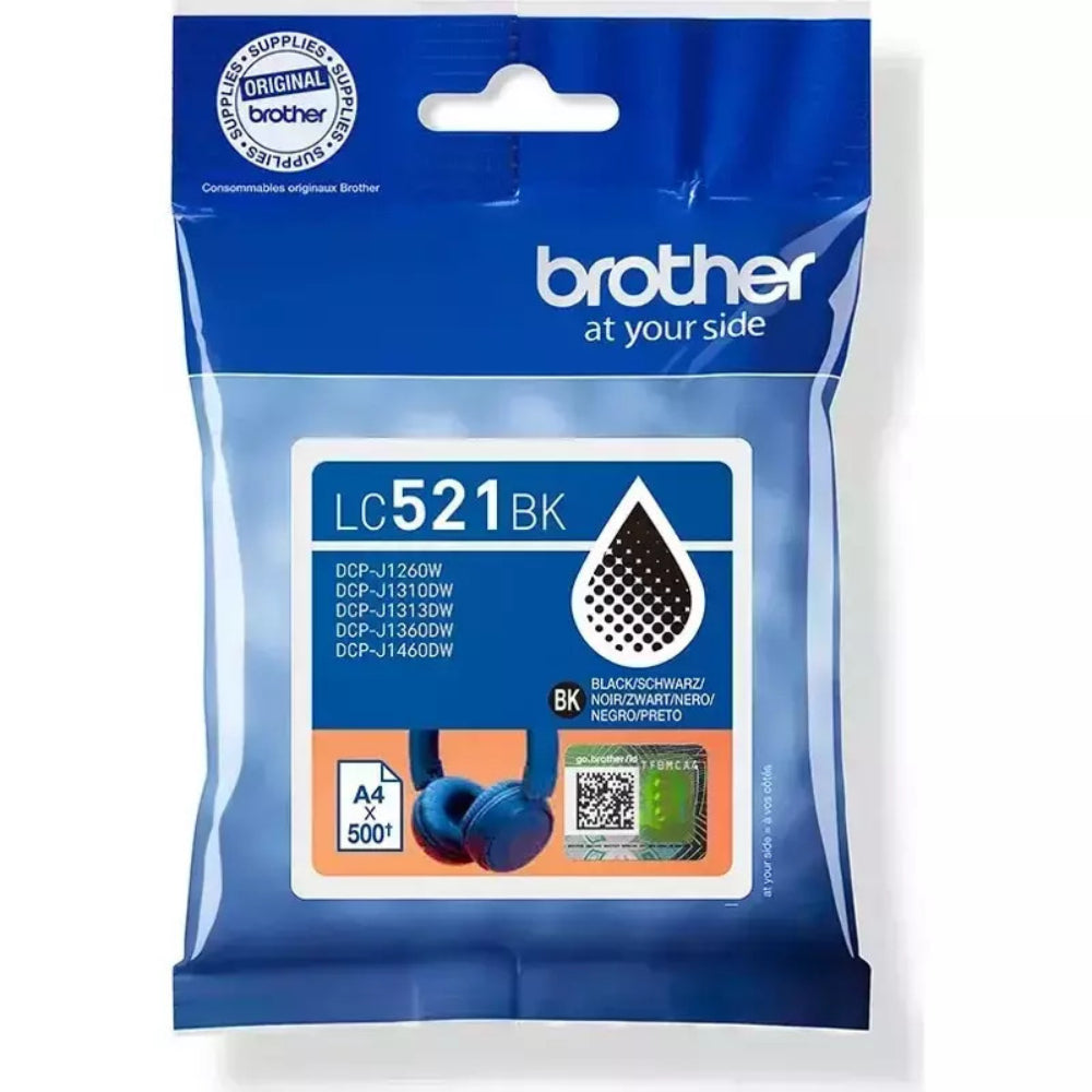 Brother Μελάνι Inkjet LC-521 Black (LC521BK) (BROLC521BK)