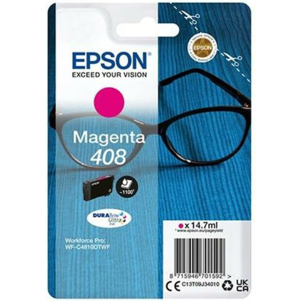 Epson Μελάνι Inkjet No.408 Magenta (C13T09J34010) (EPST09J340)