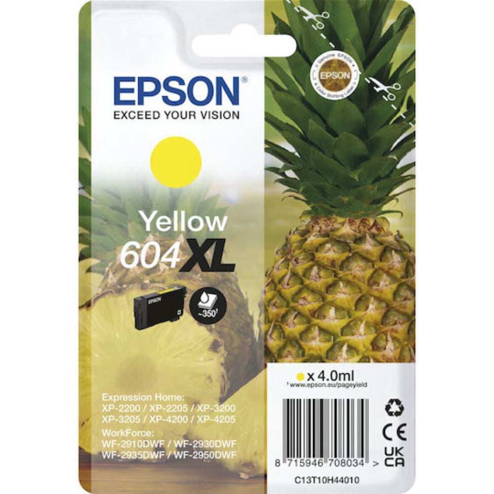 Epson Inkjet Ink Cartridge No.604XL Yellow (C13T10H44010) (EPST10H44010)