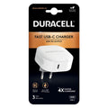 Φορτιστής Ταξιδίου Duracell με Έξοδο USB C PD 20W Λευκό