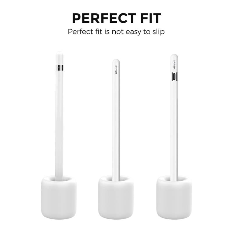 Βάση Στήριξης Premium Σιλικόνης Ahastyle BD01 για Apple Pencil USB C, 1, 2 Διάφανο