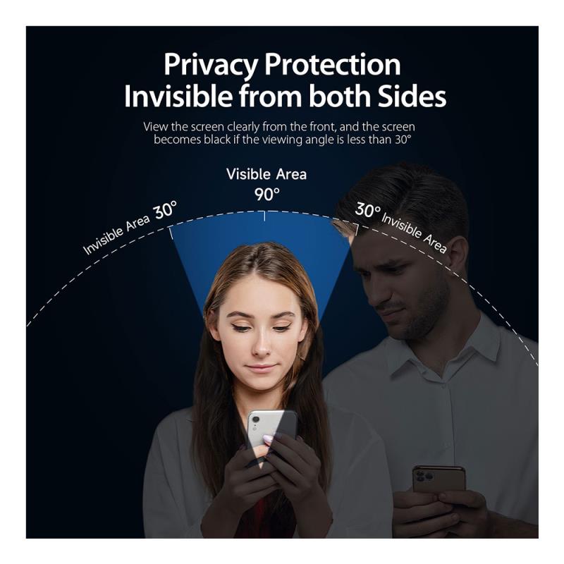 Tempered Glass Full Face Privacy Dux Ducis Apple iPhone 15 Pro Black (1 pc.)