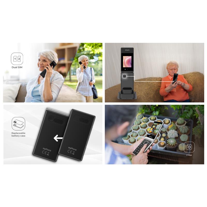 Κινητό Τηλέφωνο myPhone Tango 2 LTE (Dual SIM) Μαύρο-Ασημί