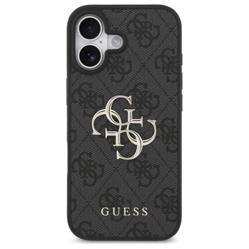 Θήκη PU Guess Apple iPhone 17 Hardcase Big Logo 4G Μαύρο