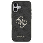 Θήκη PU Guess Apple iPhone 17 Hardcase Big Logo 4G Μαύρο