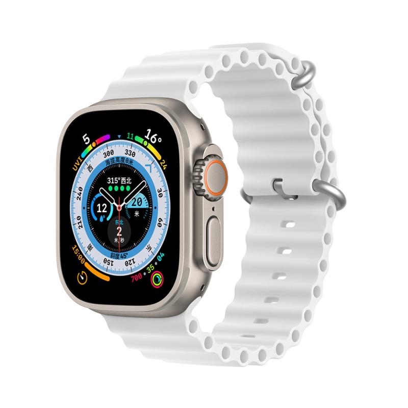 Λουράκι Σιλικόνης Dux Ducis OceanWave Bracelet Apple Watch (44/ 45/ 46/ 49mm) Λευκό