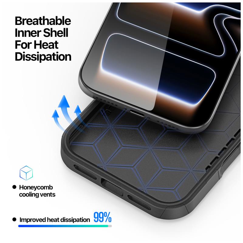 Θήκη TPU & PC Dux Ducis Shld Apple iPhone 17 Pro Umbra Pattern Μαύρο