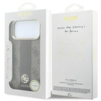 Θήκη TPU & PC Guess Apple iPhone 18 Pro Max/ 17 Pro Max MagSafe Leather Stripe Round Classic Logo Καφέ