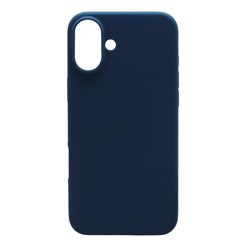 Θήκη Liquid Silicon inos Apple iPhone 16 Plus 5G Velvet Σκούρο Μπλε