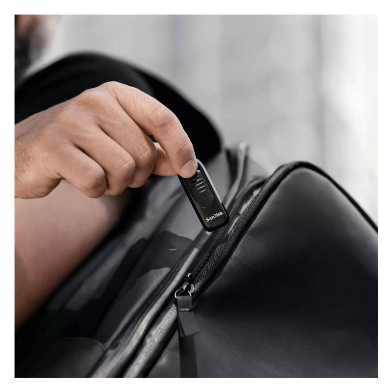 USB 3.2 Flash Disk SanDisk Ultra Slider USB C 128GB 400MB/s Μαύρο