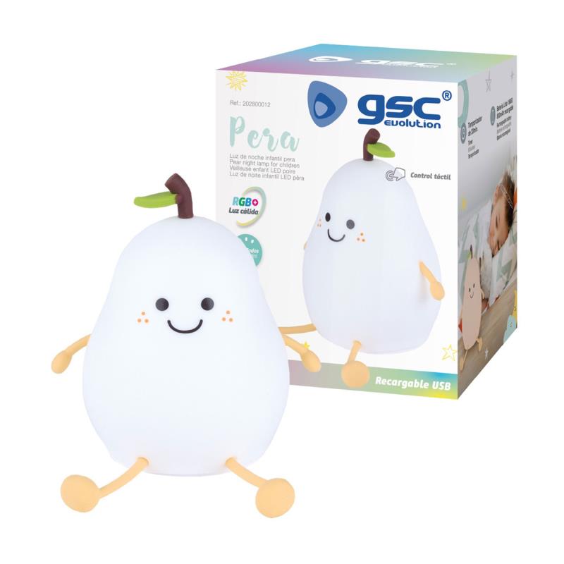 Επαναφορτιζόμενο Φωτιστικό LED GSC Pear 1W RGB Λευκό