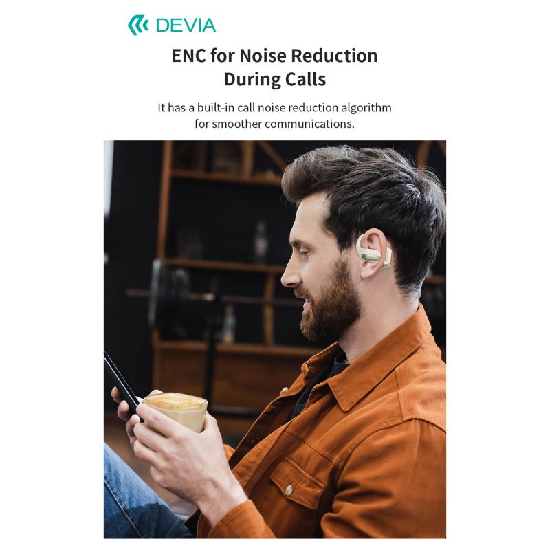 True Wireless Ακουστικά Bluetooth Devia EM401 OWS Pro1 Μπεζ