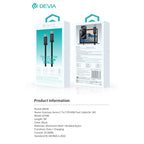 Καλώδιο Σύνδεσης USB 2.0 Devia EC646 USB C σε USB C PD 60W 3m Gracious Μαύρο