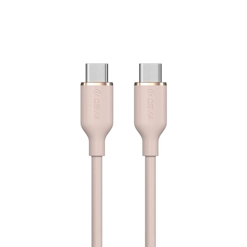 Καλώδιο Σύνδεσης USB 2.0 Devia EC632 USB C σε USB C PD 60W 1.2m Jelly Ροζ