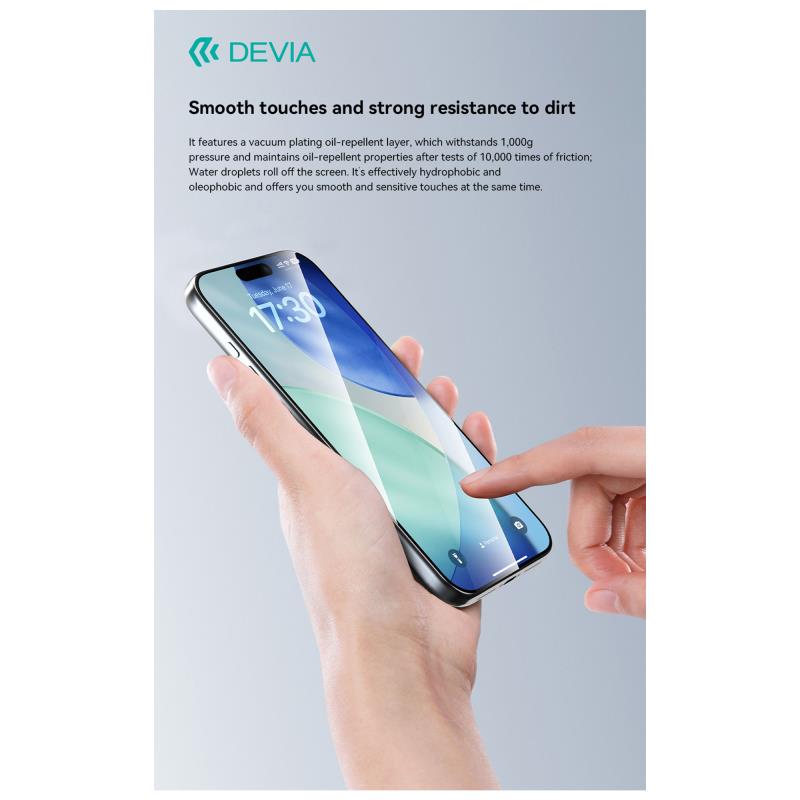Tempered Glass Full Face HD Devia Apple iPhone 17 Pro Star Μαύρο