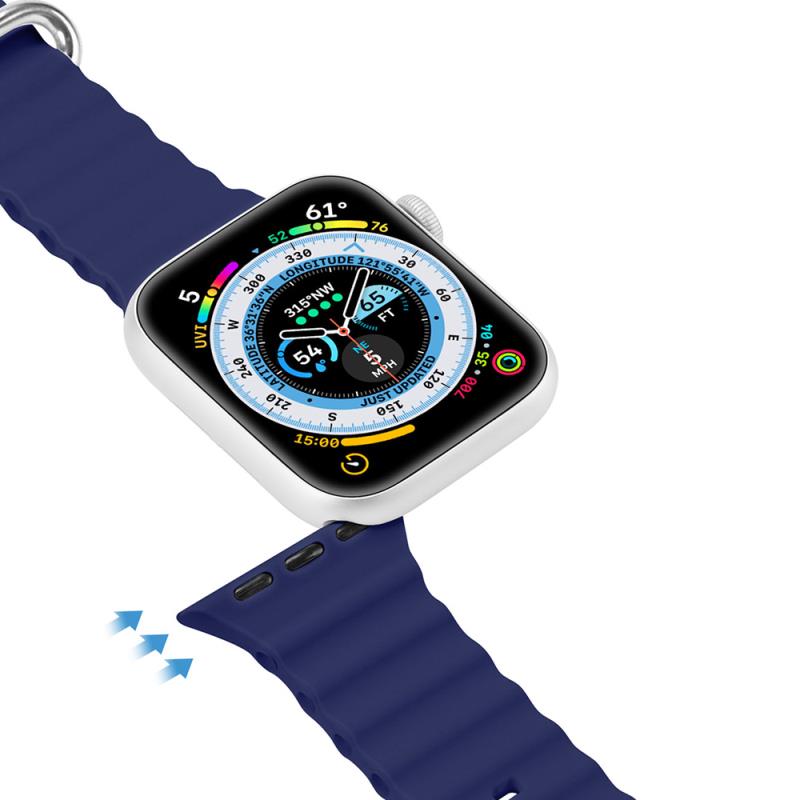 Λουράκι Σιλικόνης Dux Ducis OceanWave Bracelet Apple Watch (38/ 40/ 41/ 42mm) Σκούρο Μπλε