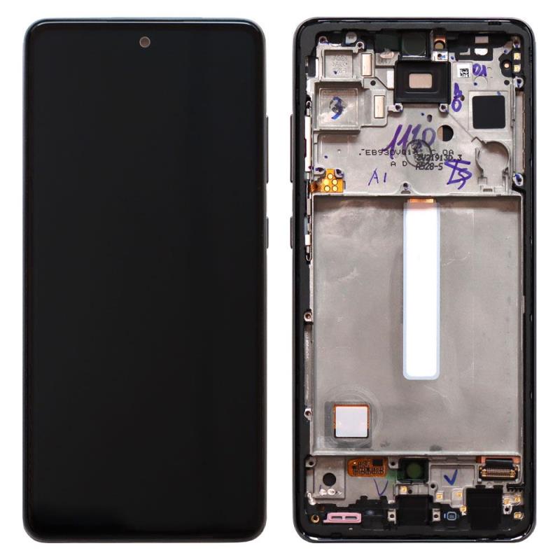Οθόνη με Touch Screen & Μπροστινή Πρόσοψη Samsung A528B Galaxy A52s 5G Μαύρο (Original)