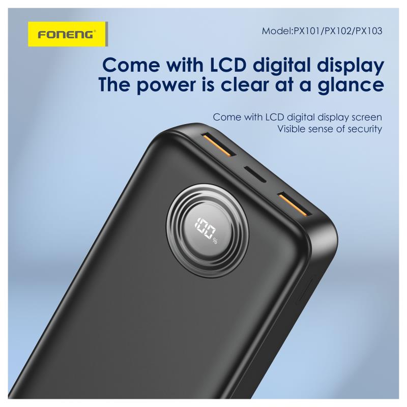 Φορτιστής Ανάγκης Foneng PX103 22.5W 30000mAh PD Μαύρο