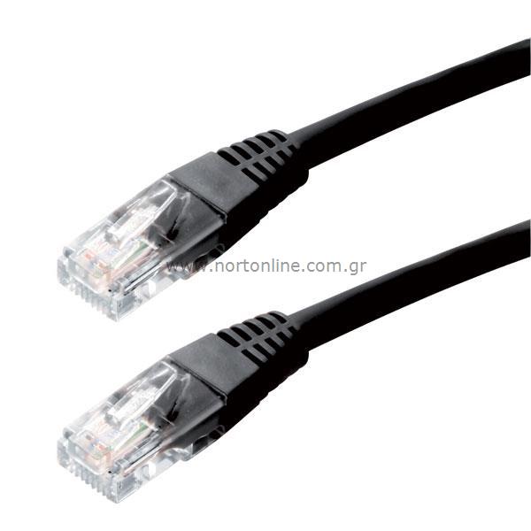 Καλώδιο Δικτύου UTP Cable CAT5e 5m Μαύρο (Ασυσκεύαστο)
