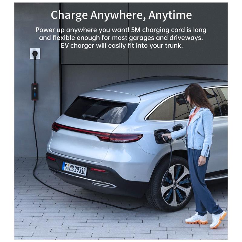 Φορητός Σταθμός Φόρτισης Αυτοκινήτου EV Choetech ACG16 3.5KW/ 240V/ 16A με Καλώδιο Type 2 - Shuko & Οθόνη LED Μαύρο