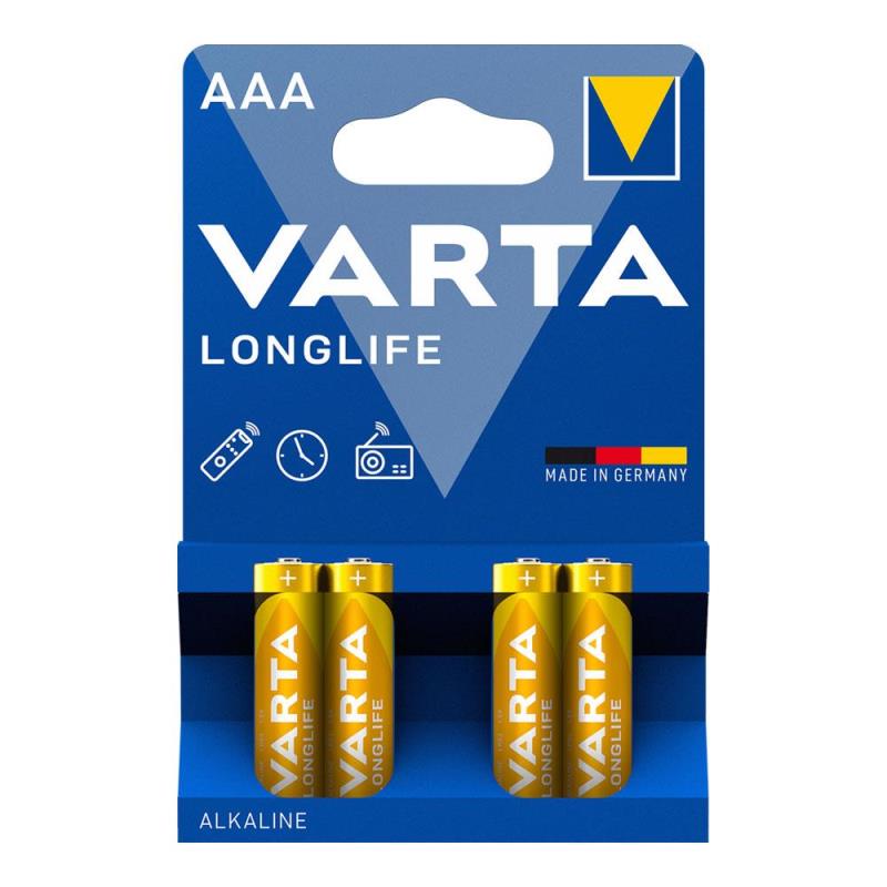 Μπαταρία Alkaline Varta Longlife AAA LR03 (4 τεμ.)