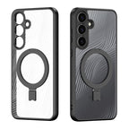 Θήκη TPU & PC Dux Ducis Samsung Galaxy S25 5G Magnetic με Stand Aimo Μαύρο