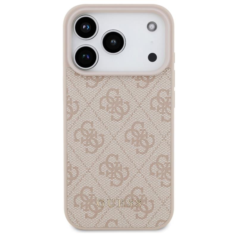 Θήκη PU Guess Apple iPhone 17 Pro Hardcase Classic 4G Ροζ