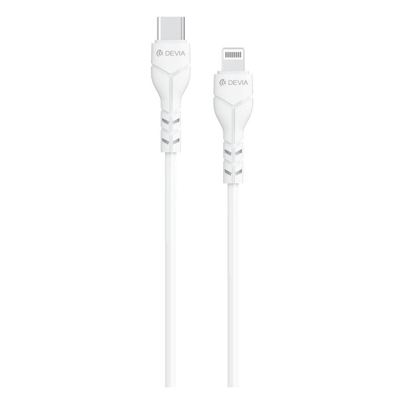 Καλώδιο Σύνδεσης USB 2.0 Devia EC150 USB C σε Lightning PD 27W 1m Kintone Eco-Friendly Λευκό