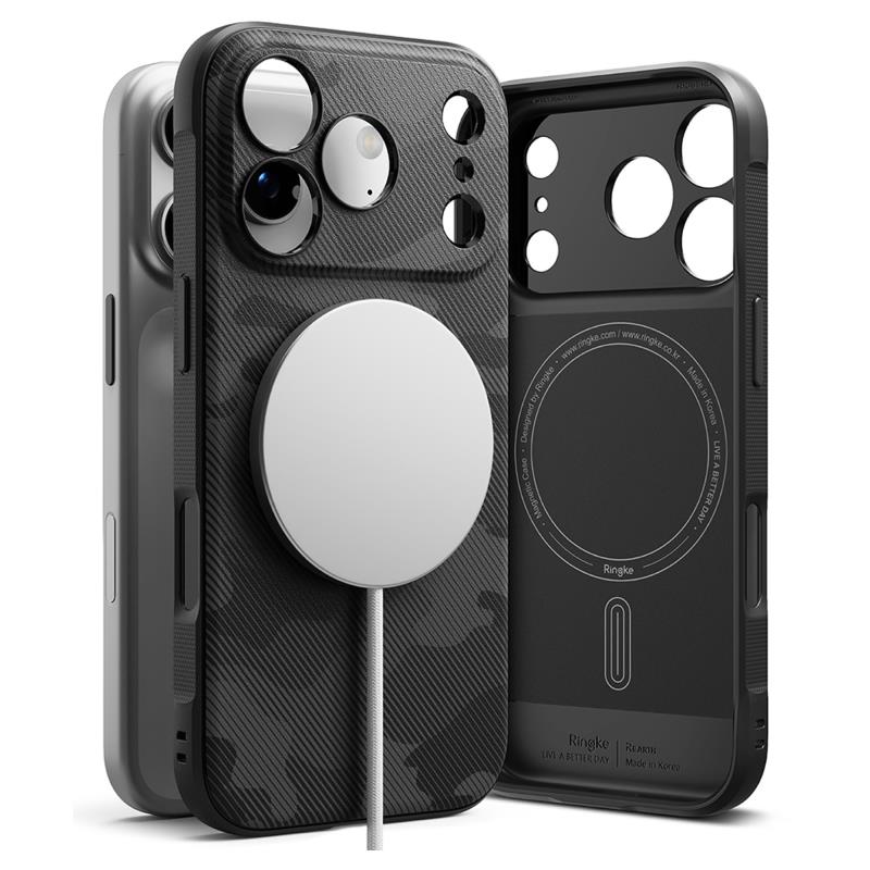 Θήκη TPU Ringke Magsafe Apple iPhone 17 Pro Onyx Camo Μαύρο