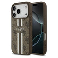 Θήκη PU Guess MagSafe Apple iPhone 18 Pro/ 17 Pro Hardcase Printed Stripes 4G Καφέ