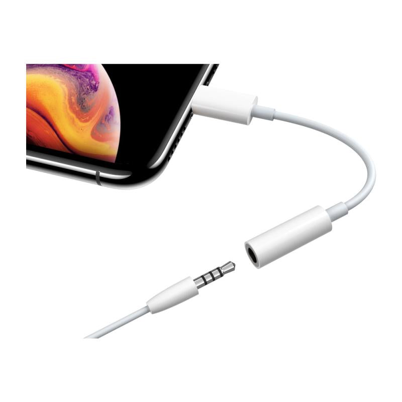 Αντάπτορας Devia EC090 Lightning Αρσενικό σε 3.5mm Θηλυκό για Μουσική Smart 0.15m Λευκό