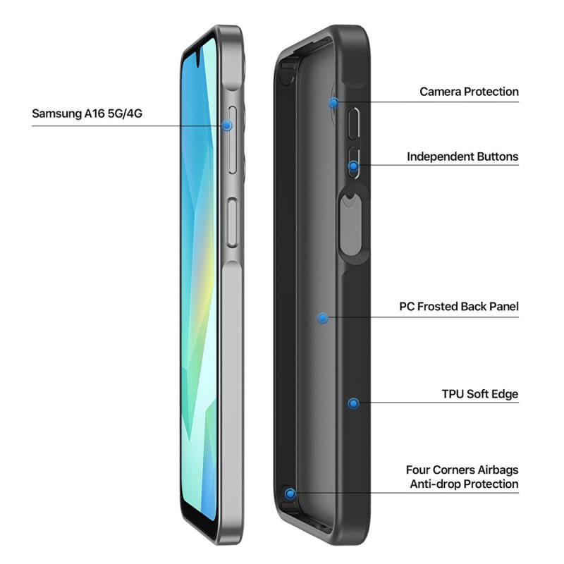 Θήκη TPU & PC Dux Ducis Samsung Galaxy A16 4G/ 5G/ A17 5G Yind Μαύρο
