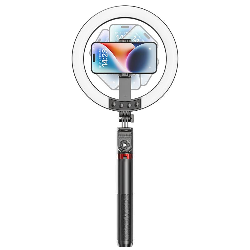 Φωτιστικό Selfie LED Ring Lamp Blavec Aura P-50 με Τρίποδο & Τηλεχειριστήριο για Κινητά Μαύρο