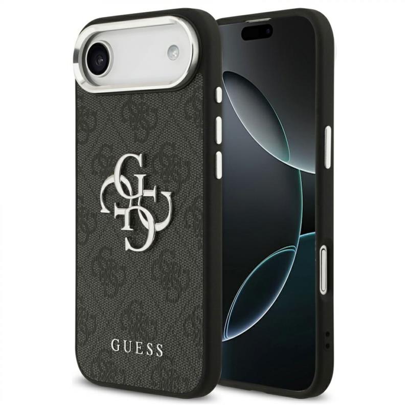 Θήκη PU Guess Apple iPhone Air Hardcase Big Logo 4G Μαύρο
