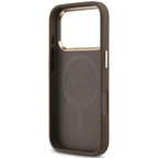Θήκη PU Guess MagSafe Apple iPhone 18 Pro/ 17 Pro Leather Diamond Triangle 4G Καφέ