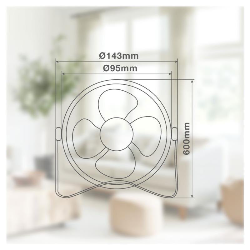 Επιτραπέζιος Ανεμιστήρας Niaros Kila USB 2.5W Mini Μαύρο