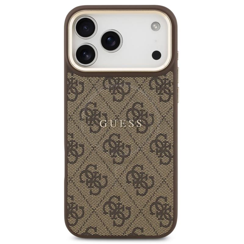 Θήκη PU Guess MagSafe Apple iPhone 17 Pro Max Hardcase Classic 4G Καφέ