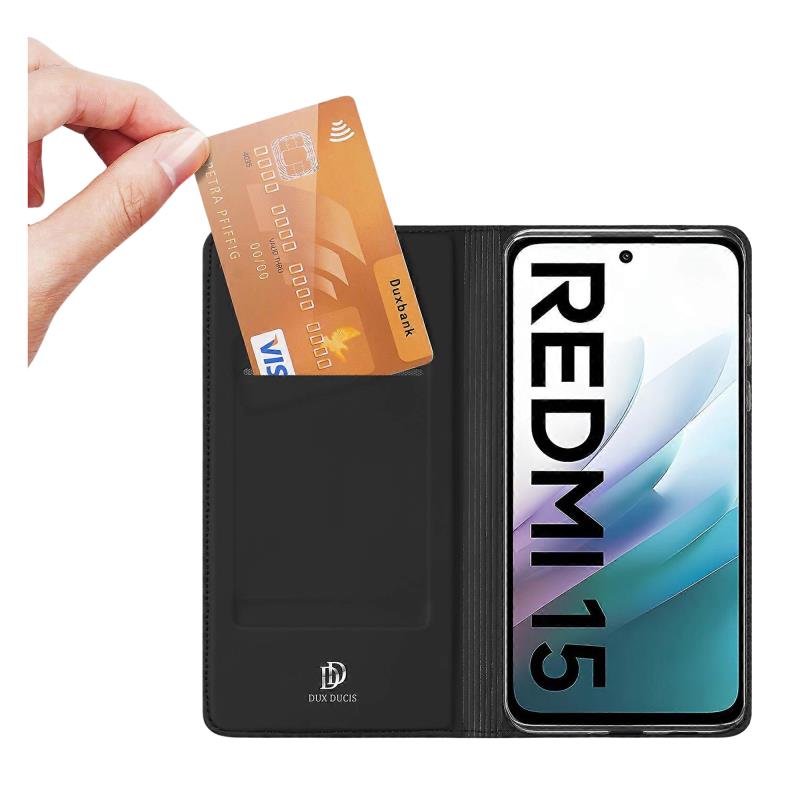 Θήκη Flip Dux Ducis Xiaomi Redmi 15 4G/ Redmi 15 5G Skin Pro Μαύρο