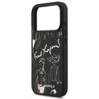 Θήκη TPU Karl Lagerfeld Apple iPhone 17 Pro Max Hardcase Grained Pattern Logo Μαύρο