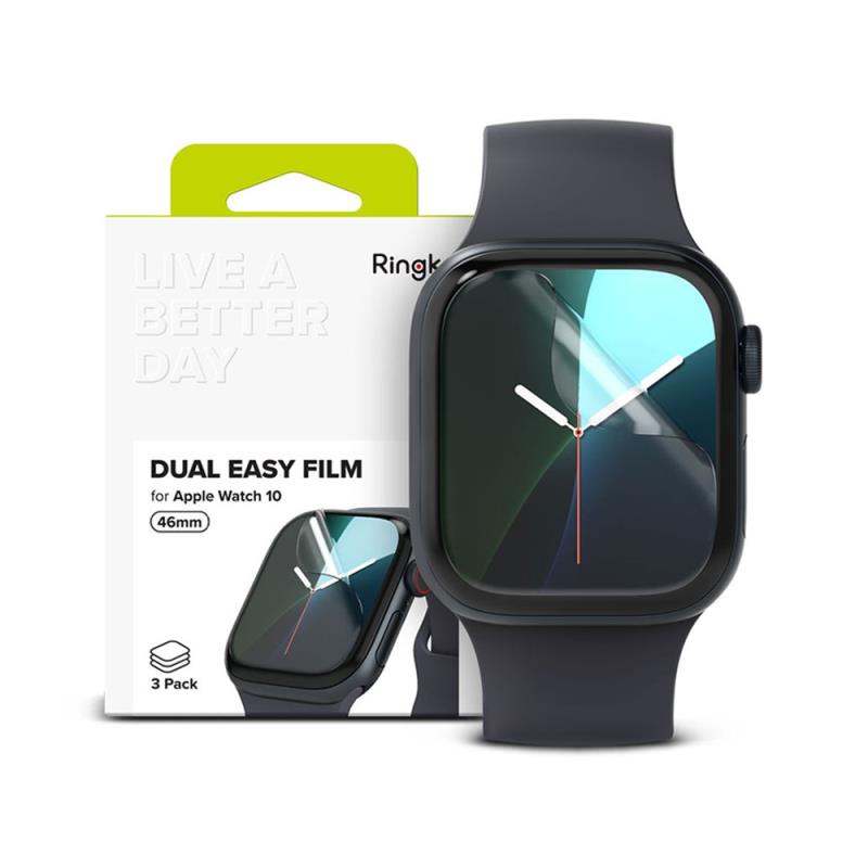 Προστατευτική Μεμβράνη Dual Easy Ringke Apple Watch 10/ 11 46mm Διάφανο (3 τεμ.)