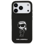 Θήκη Σιλικόνης Karl Lagerfeld Apple iPhone 17 Pro Max Sketch & Logo Karl Μαύρο