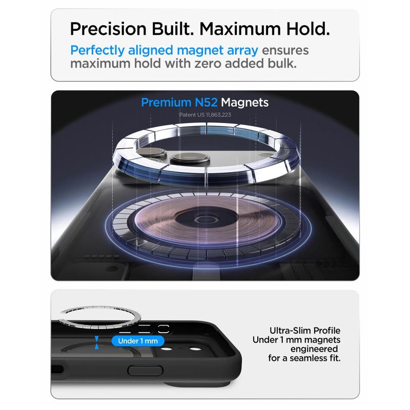 Θήκη TPU & PC Spigen Apple iPhone 18 Pro Max/ 17 Pro Max MagSafe Ultra Hybrid Frost Μαύρο