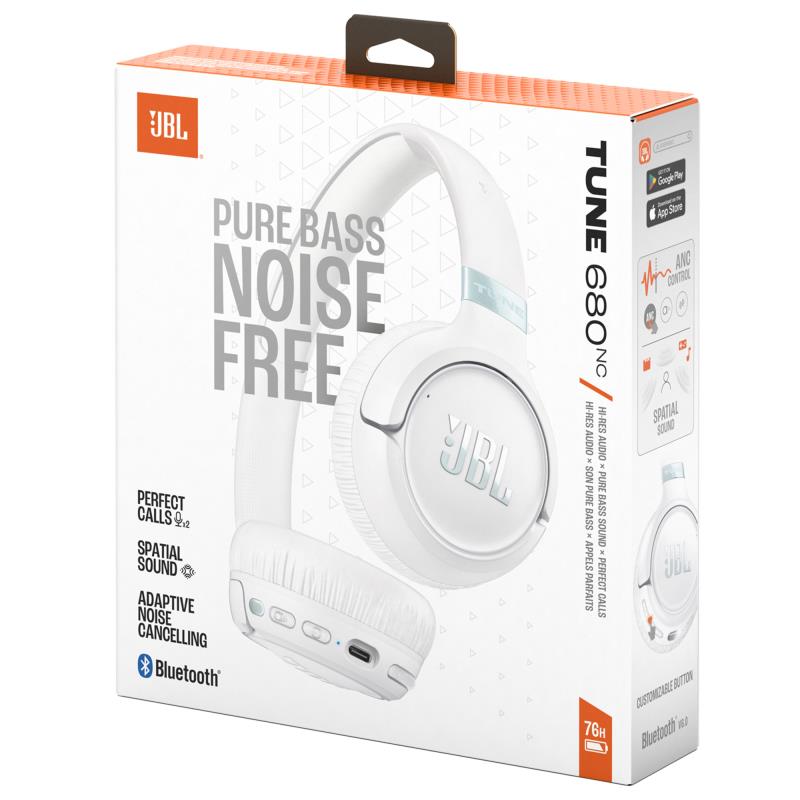 Ασύρματα Ακουστικά Κεφαλής JBL Tune 680NC Λευκό