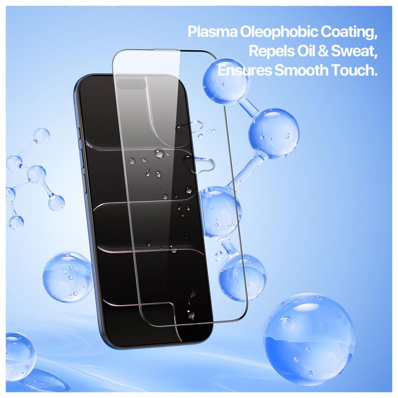 Tempered Glass 2.5D Dux Ducis Apple iPhone Air με Dust-free Auto Alignment Kit Roga Μαύρο (1 τεμ.)