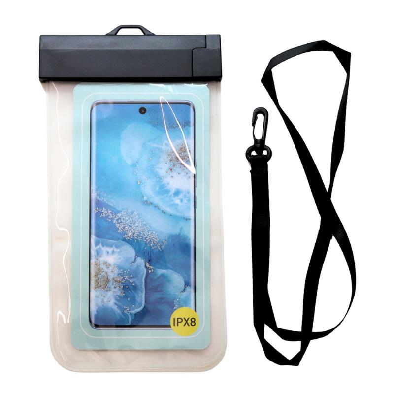 Waterproof Θήκη inos για Smartphones έως 6.9" Διάφανο-Μαύρο