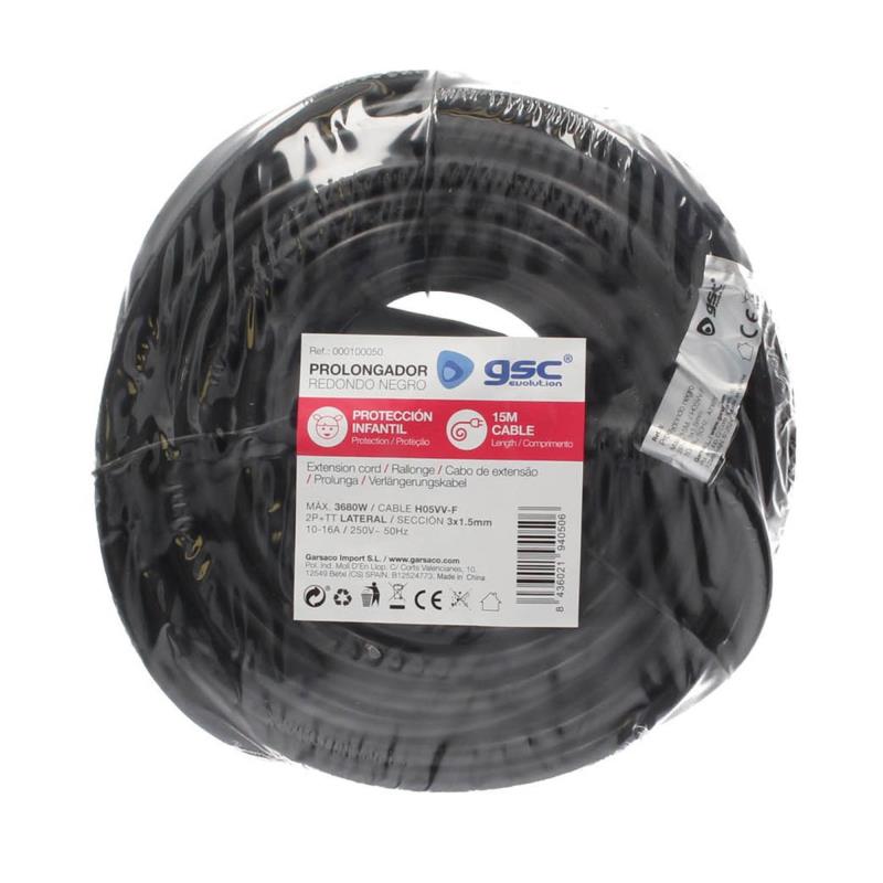 Καλώδιο Επέκτασης (Μπαλαντέζα) GSC 15m (3 x 1.5mm) Μαύρο