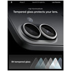 Προστατευτικό Κάλυμμα Κάμερας Spigen Optik.tR EZ-FIT για Τζαμάκι Κάμερας Apple iPhone 16 / 16 Plus/ 17 Black (2 τεμ.)